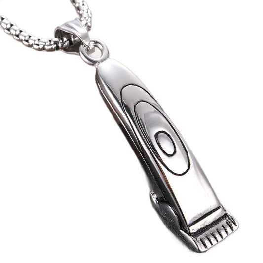 1. Planderful Mens Razor Pendant Necklace in Stainless Steel Premium Gift for Him Elegant Everyday Genie Accessory