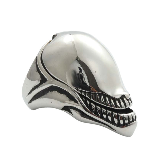 European And American Jewelry Titanium Steel Shark Head Ring