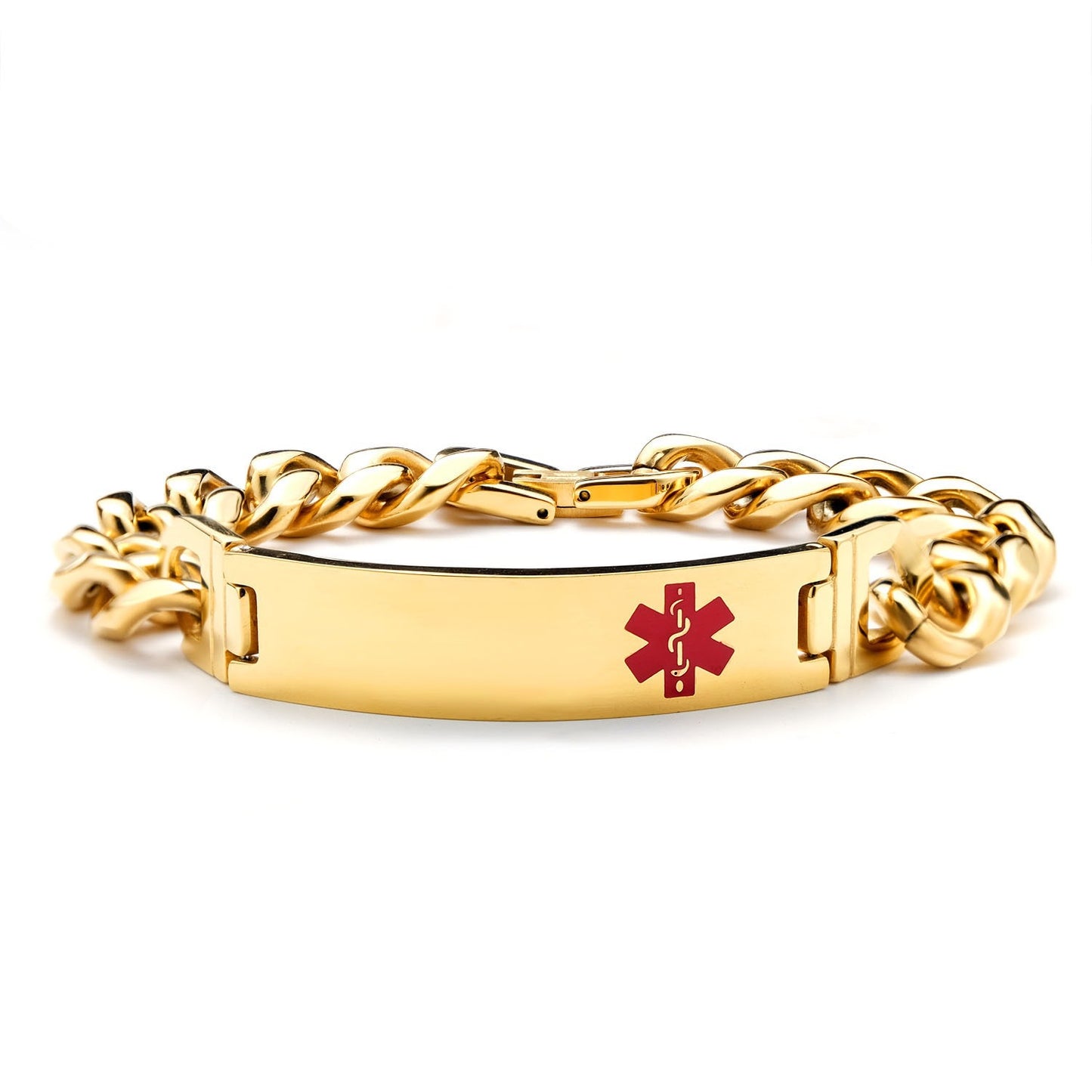Planderful Everyday Genie Medical Logo Stainless Steel Bracelet Mens Fashion High End Durable Curved Design