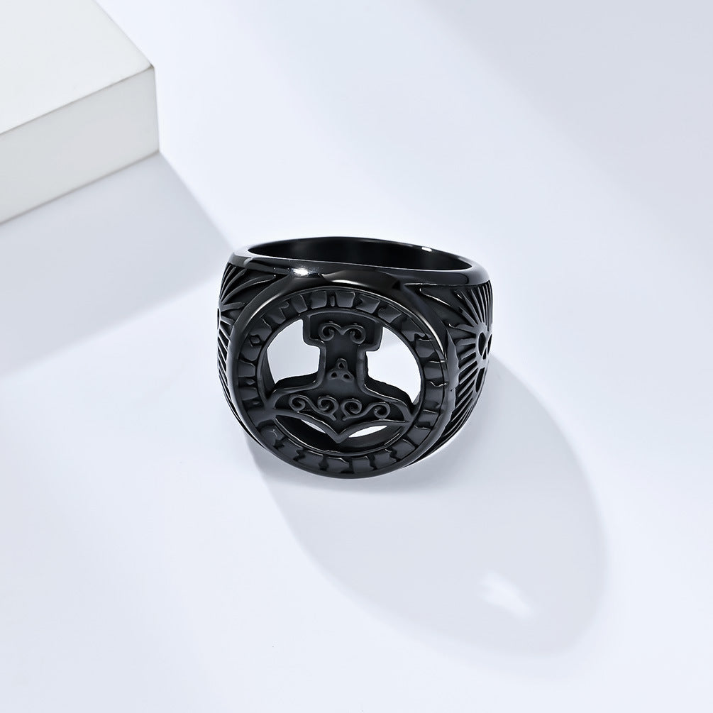 Planderful Steel Celtic Triangle Knot Ring For Men Eternal Viking Punk Style Sizes 8 9 10 11 12