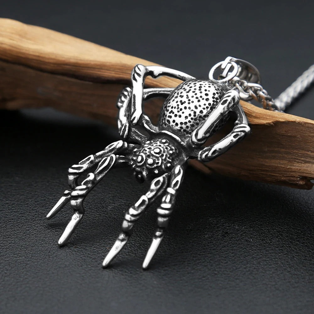 Gothic Spider Stainless Steel Men's Pendant Necklace