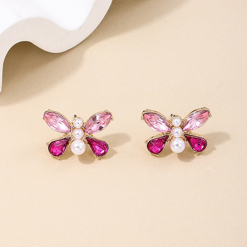 Butterfly Pearl Bow Earrings - Vienna Verve Collection