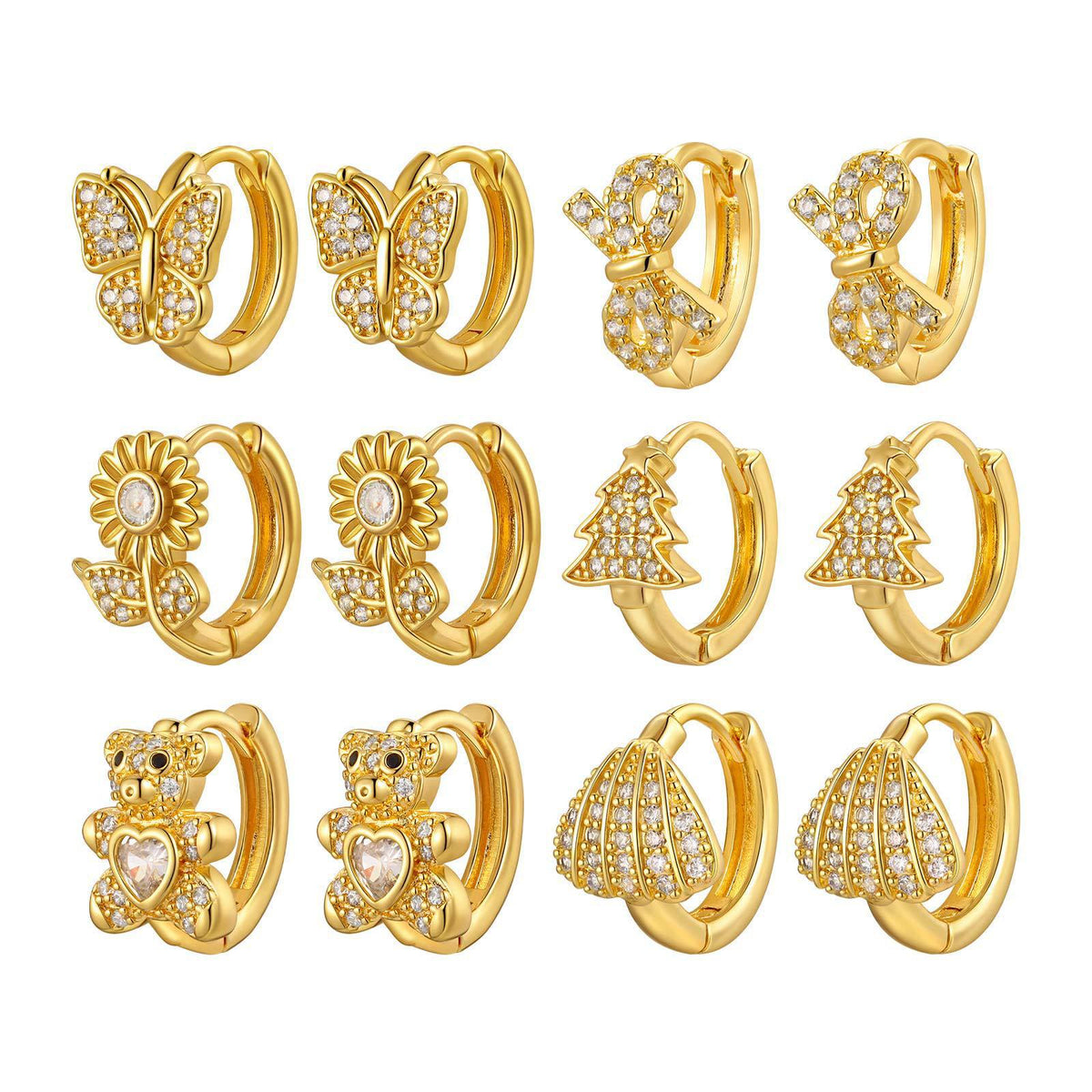 Zircon Floral Earrings