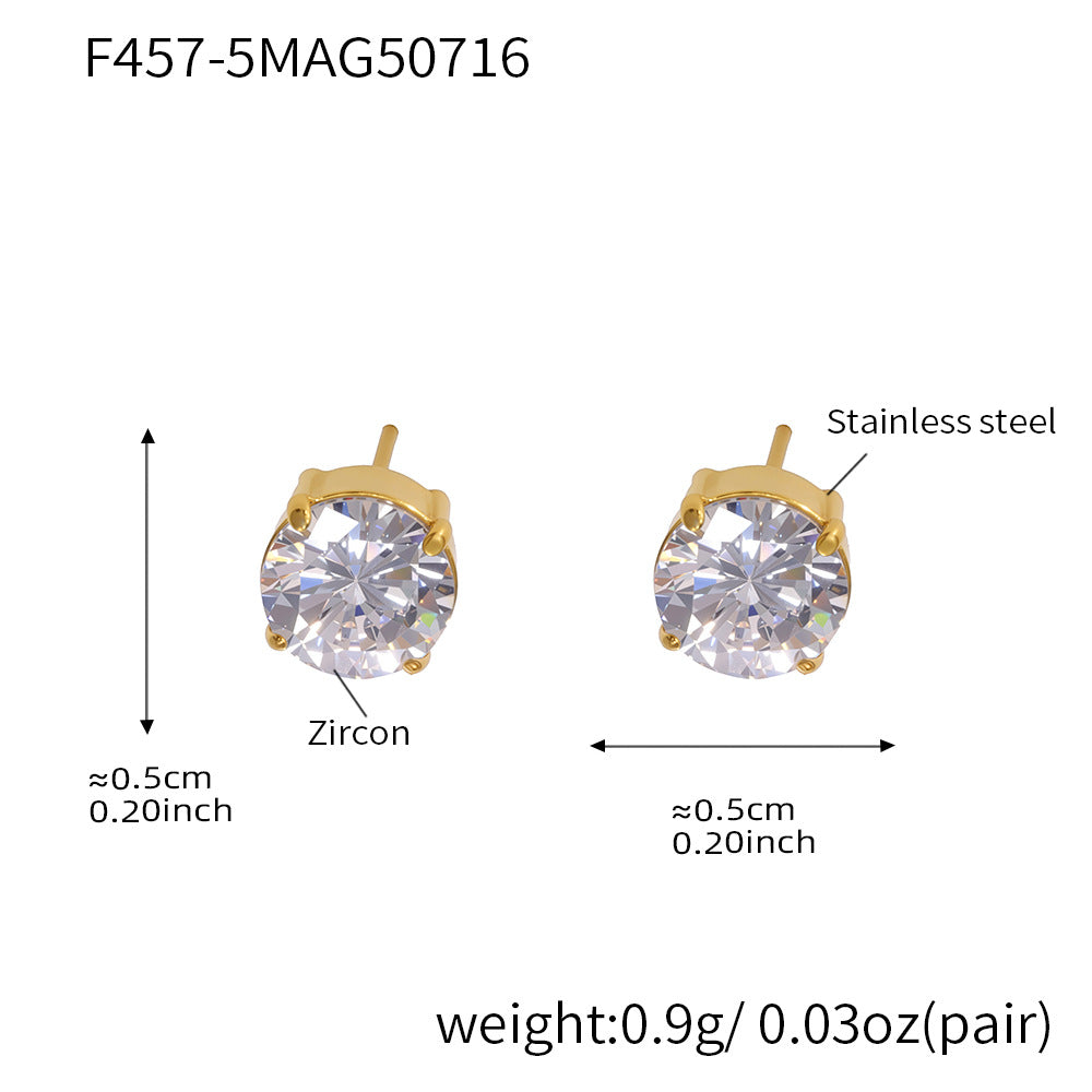 Planderful Super Flash 5A Zircon Stud Earrings For Women