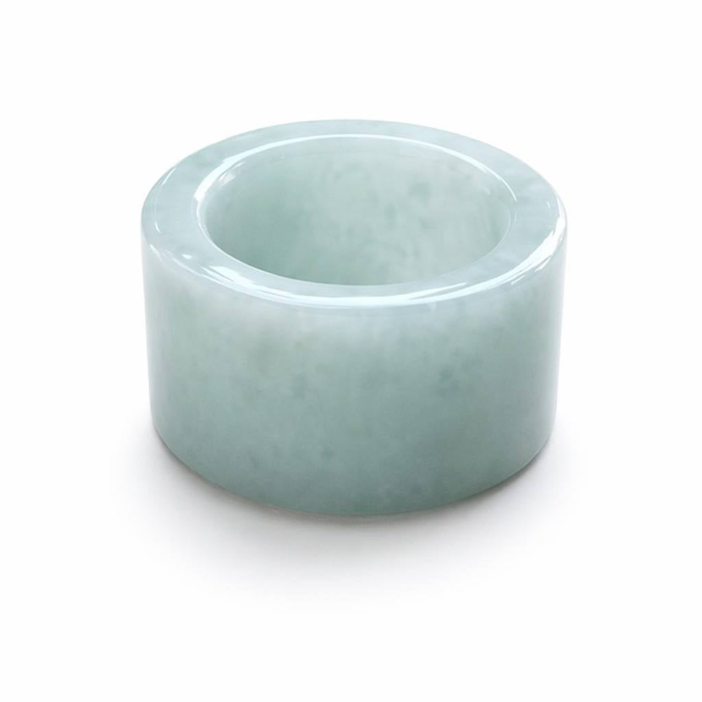 Jadeite Straight-Edge Band Ring