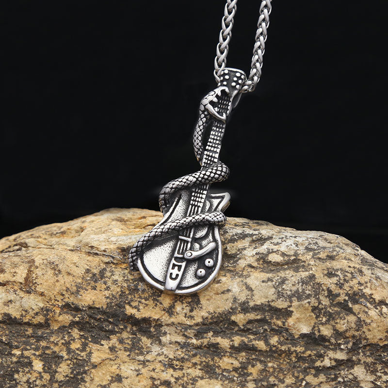Personalized Titanium Steel Viper Necklace for Men
