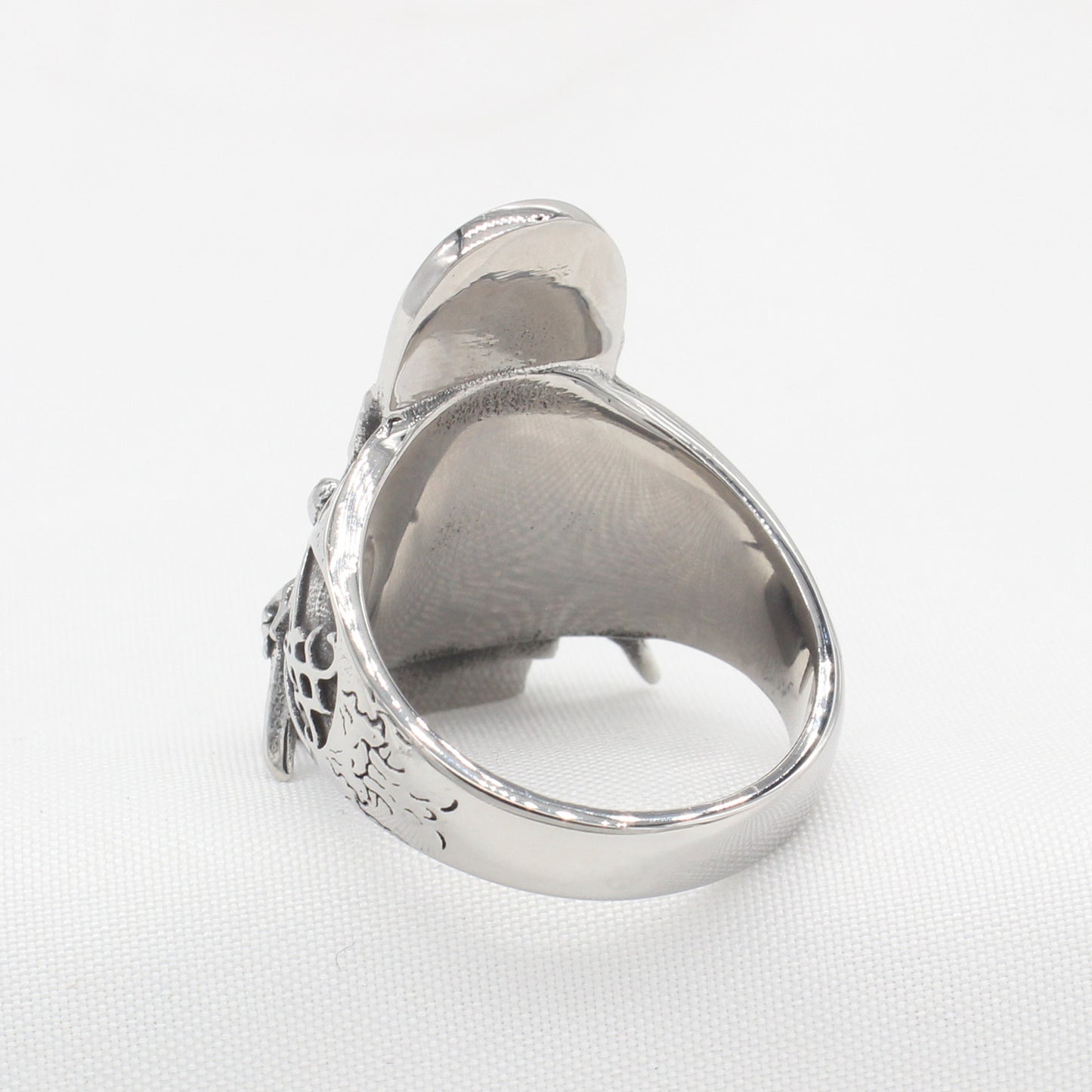 Planderful Everyday Genie Titanium Steel Ring – Personalized Retro Egyptian Pharaoh Anubis Men's Jewelry