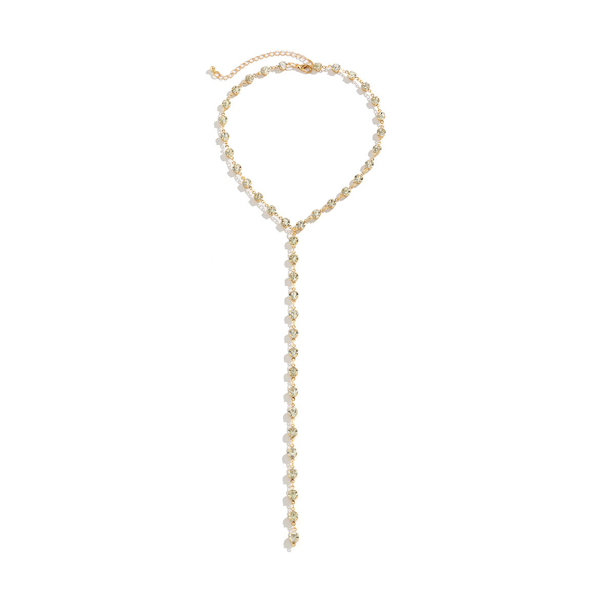 Statement Necklace with Tassel Detail and Rhinestone Collar By Vienna Verve