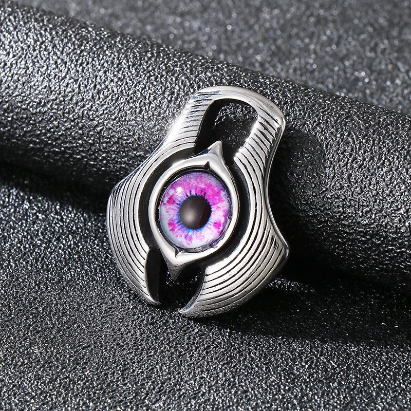 Planderful Bold Evil Eye Pendant For Men Titanium Steel