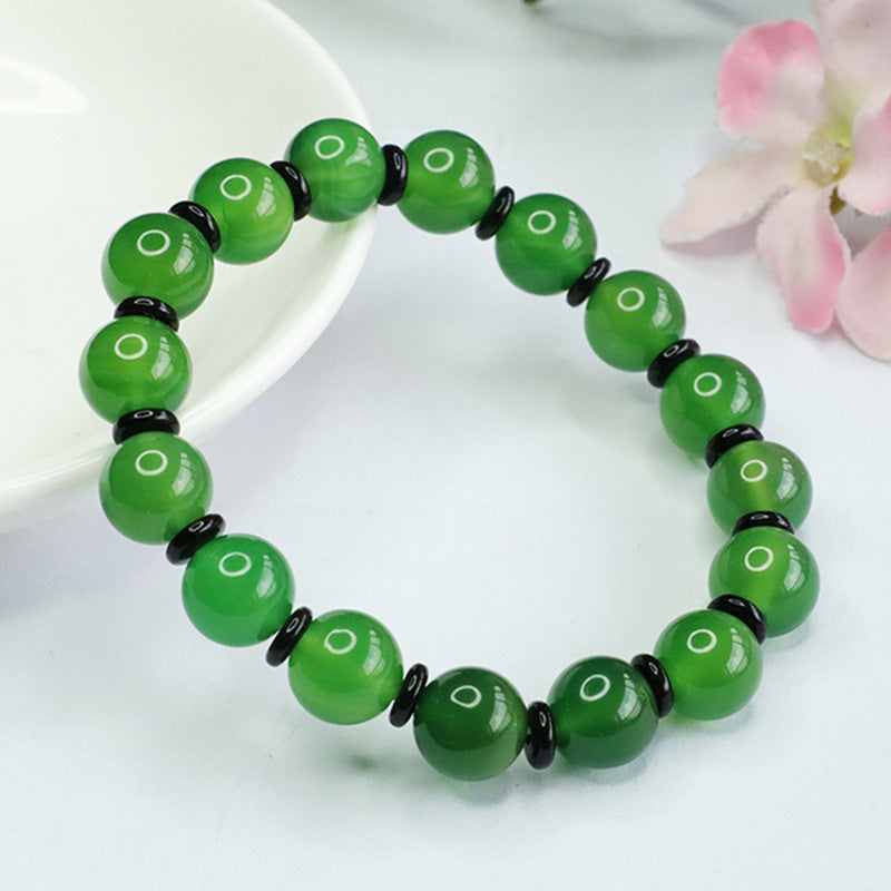 Ladies' Sterling Silver Green Chalcedony Fortune's Favor Bracelet