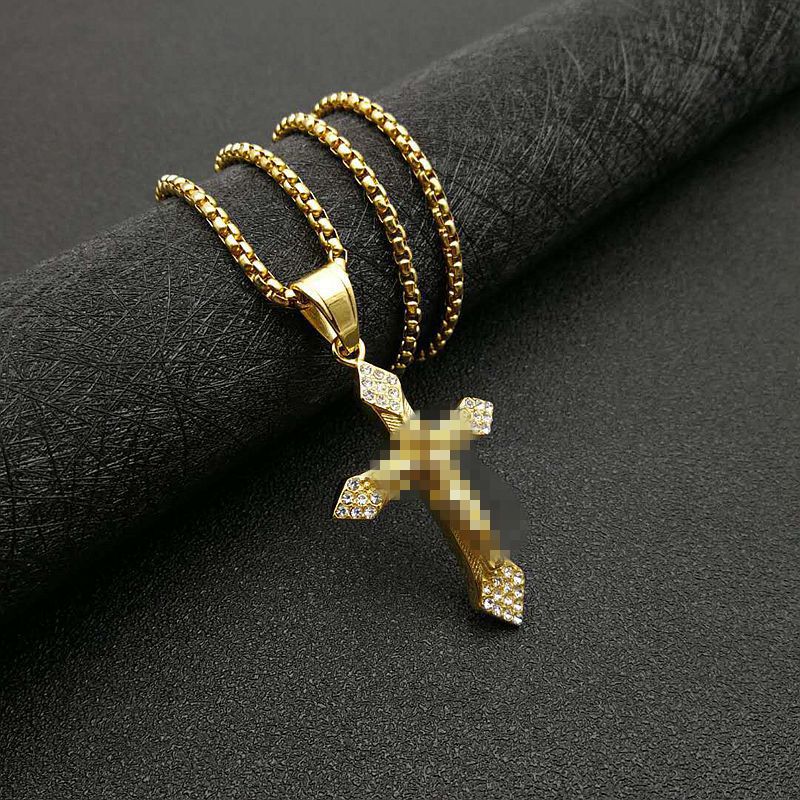 Steel Necklace – Elegant Cross Pendant Necklace For Everyday Wear Gift For Him Or Her