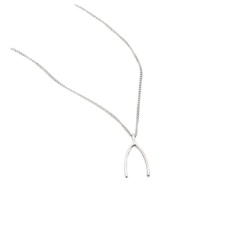 Forest Student Wishing Bone Pendant Necklace with a Modern Touch