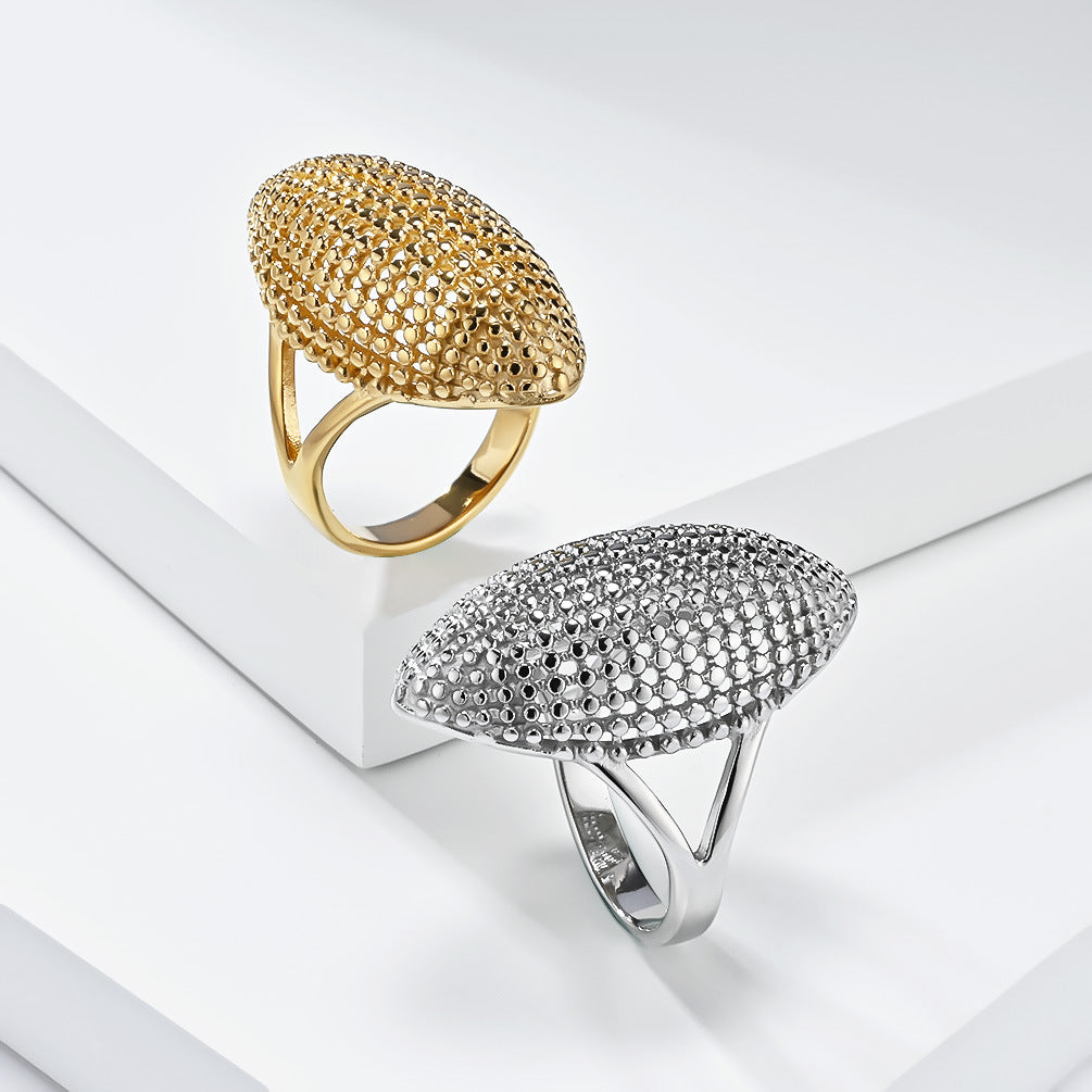 Cross-Border European and American High-End K Gold Ring