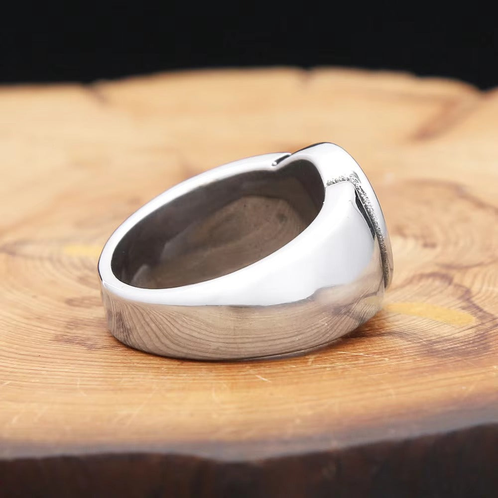 Vintage Stainless Steel Men's Ring