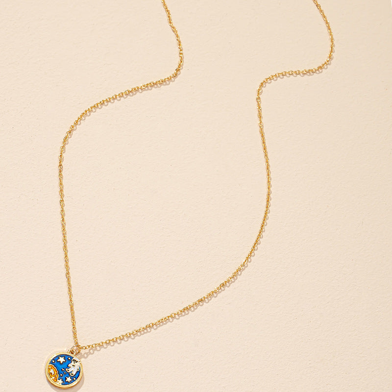 Space Explorer Unisex Long Necklace with Hip Hop Style