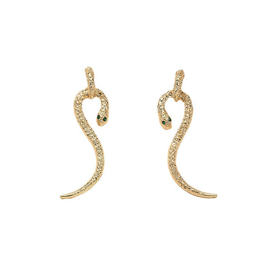 Snake Charm Alloy Earrings - Vienna Verve Collection