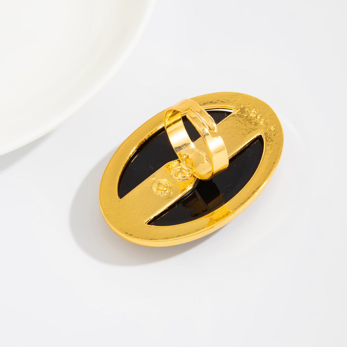 Oval Resin Gemstone Statement Ring By Planderful Vienna Verve For Women Vintage Geometric Opening Jewelry