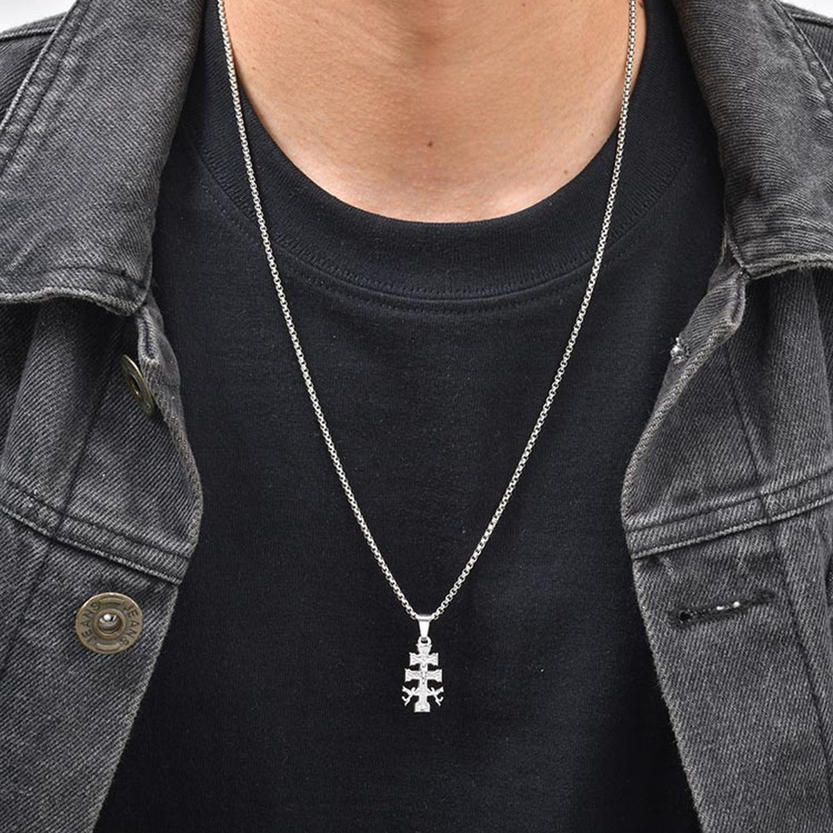 Cross Stainless Steel Pendant for Men
