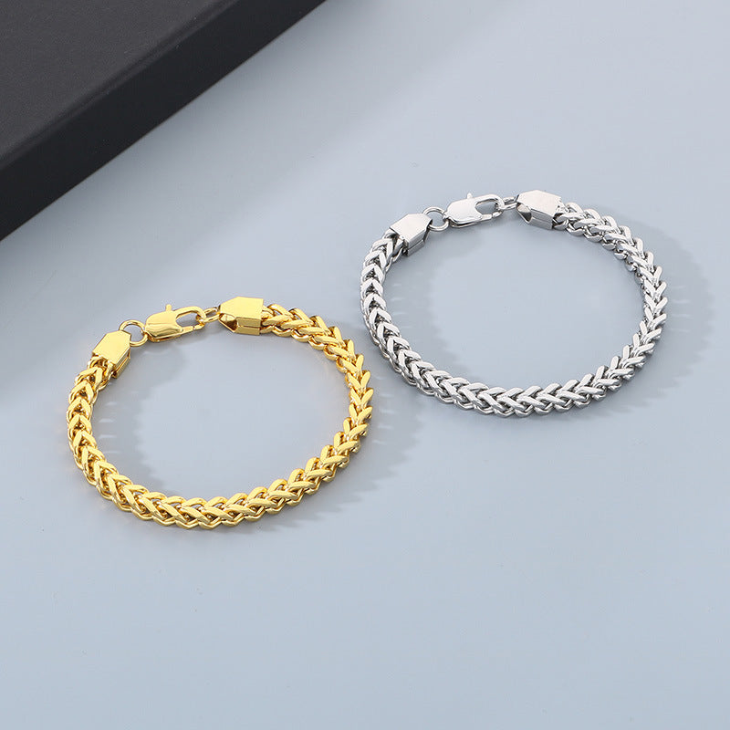 Planderful Stainless Steel Chain Bracelet For Men High End