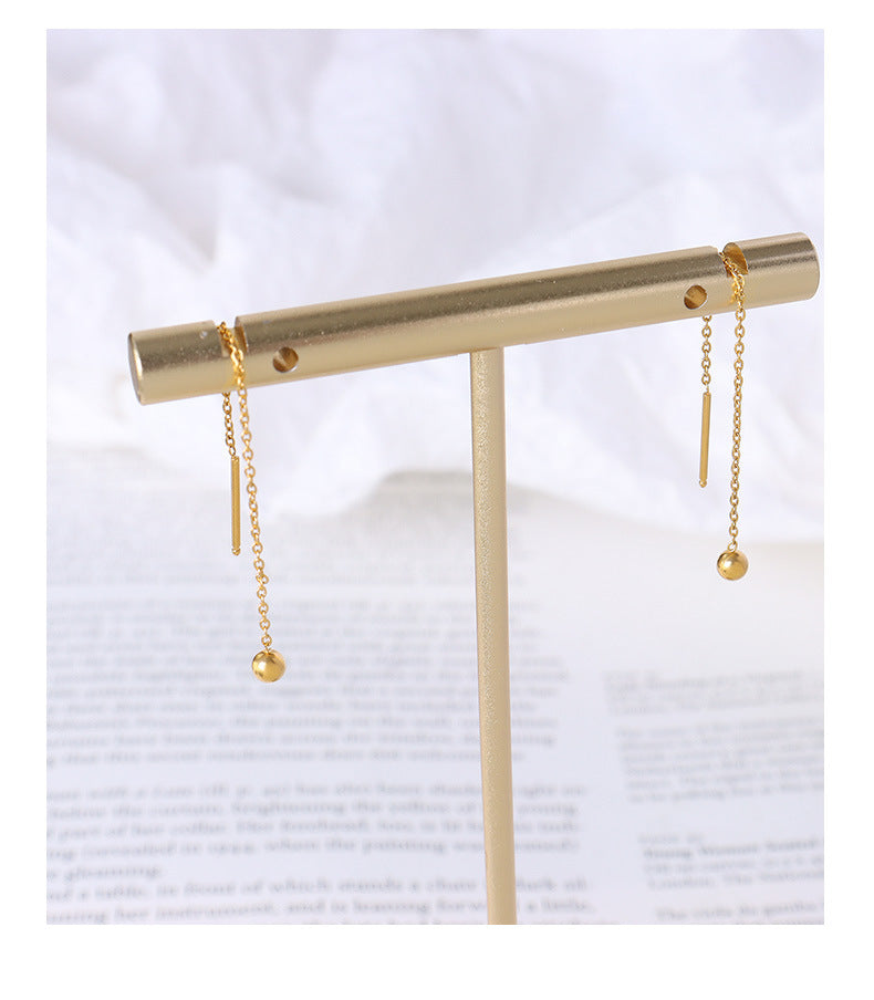 Romantic French Line Titanium Steel Earrings by Planderful - Retro Style Women's Jewelry