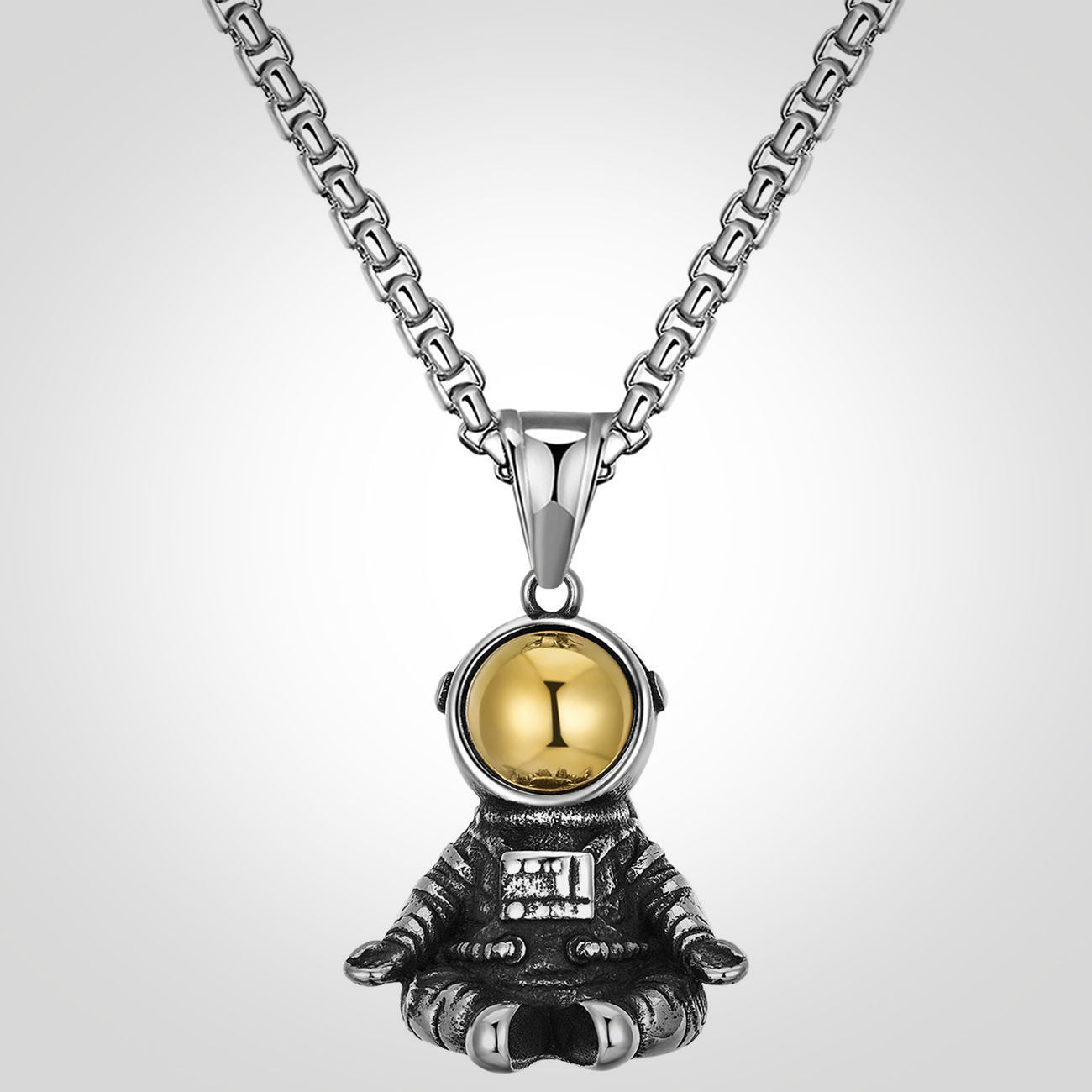 Astronaut Pendant For Unisex Protection Statement Hip Hop Style Bold Retro Vibe Planderful