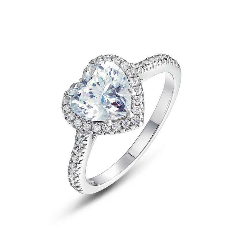 Planderful Classic Moissanite Sterling Silver Ring – 8 × 8 mm, 1.8 ct