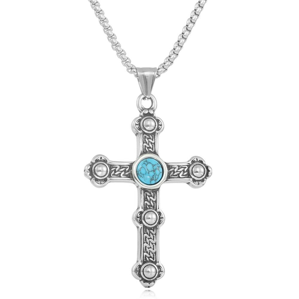 European And American Stainless Steel Cross Eye Pendant