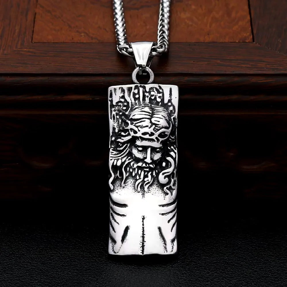 Vintage Viking Stainless Steel Men's Pendant Necklace