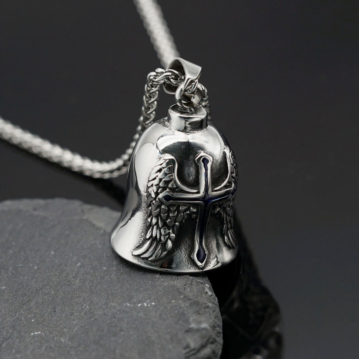 Punk Angel Wing Stainless Steel Men's Pendant Necklace
