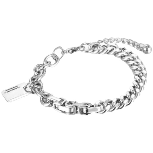 Planderful Jewelry Titanium Steel Bracelet Unisex Hip Hop Style Trendy Jewelry For Men And Women