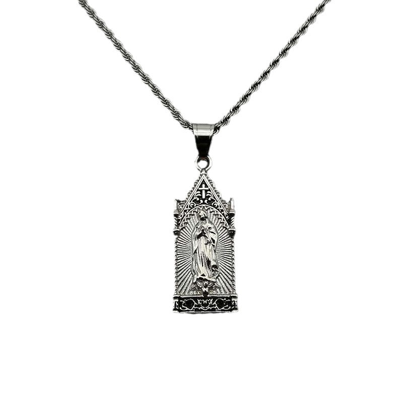 Steel Necklace – Elegant Maria Pendant Necklace
