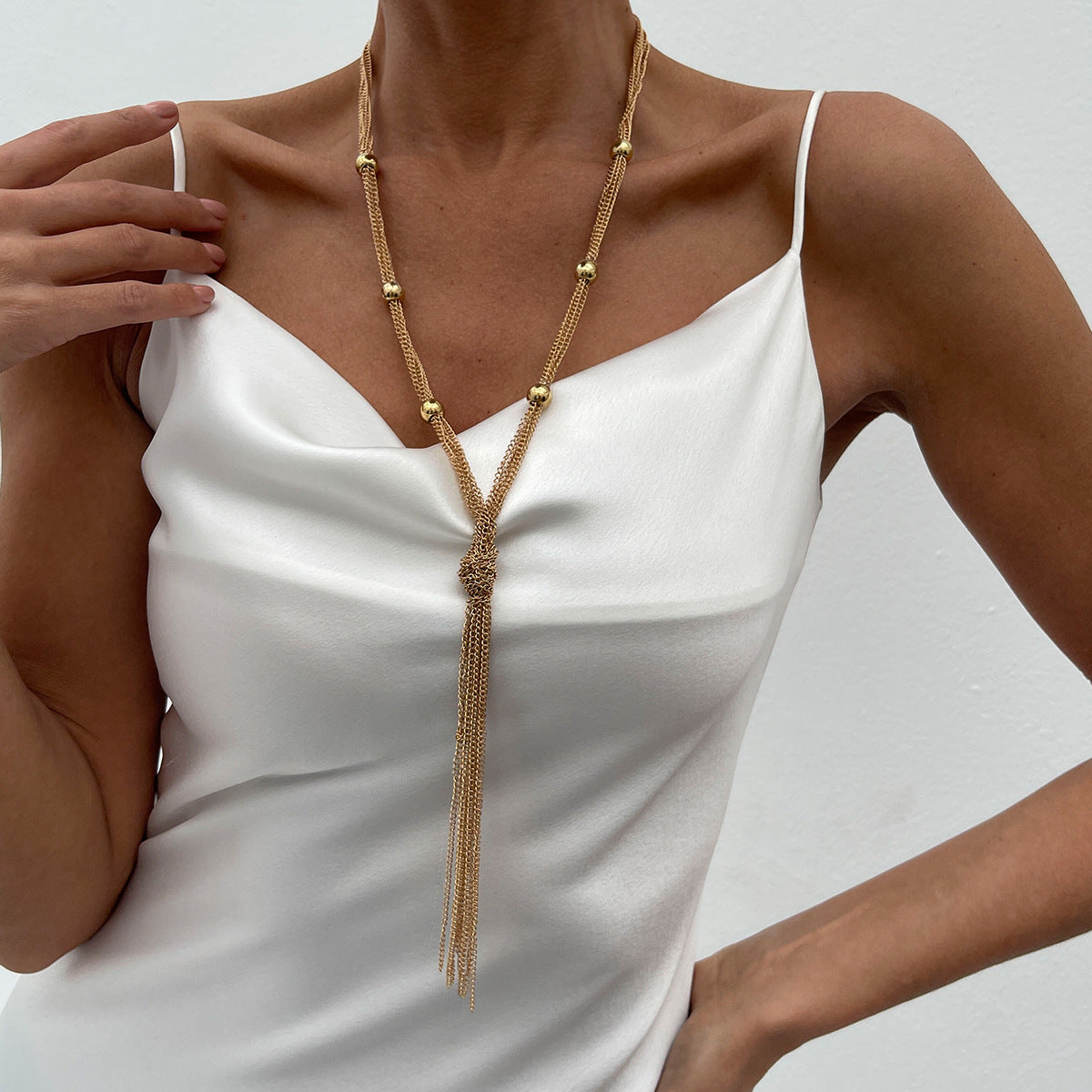 Planderful Vienna Verve Necklace – Stylish Multi-Layered Y-Shaped Design