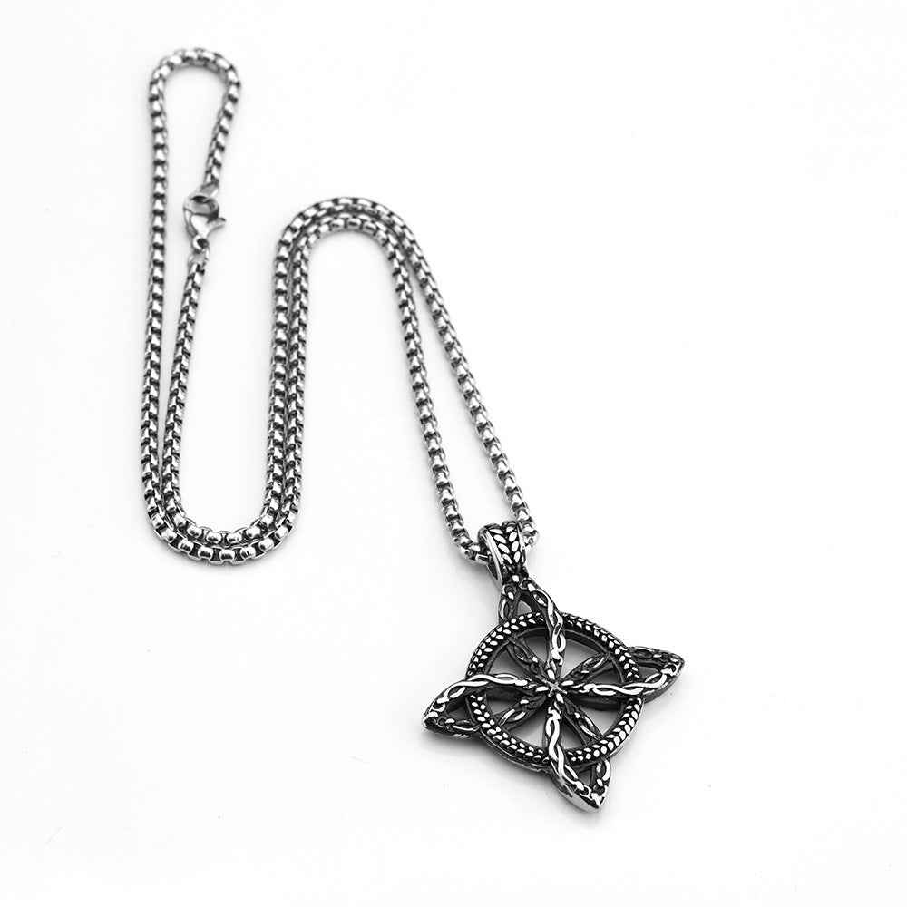 European And American Retro Men's Pendant Necklace Viking Celtic Knot