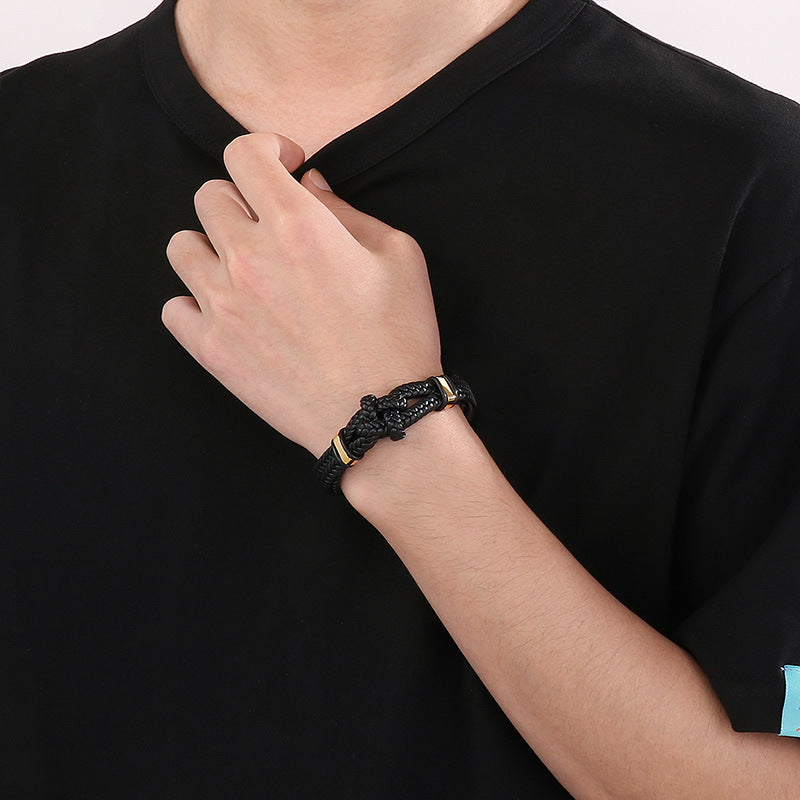 Planderful Stainless Steel Mens Bracelet Magnetic Buckle