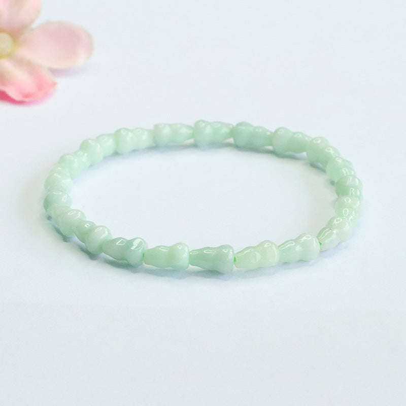 Jadeite Gourd 5 mm Beaded Bracelet