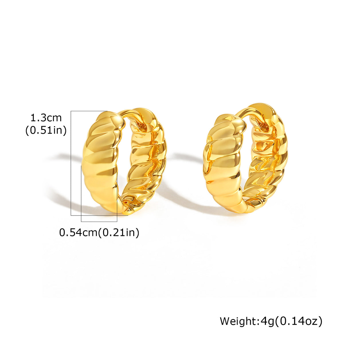 Gold-Tone Earrings — Two Finishes