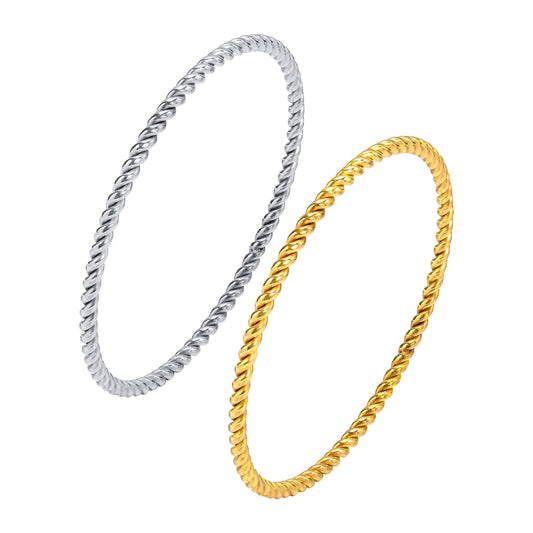 European And American Personalized Jewelry Twist Bracelet Gold