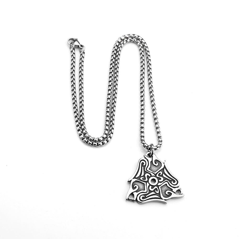 European And American Retro Men's Pendant Necklace Viking Crow Totem