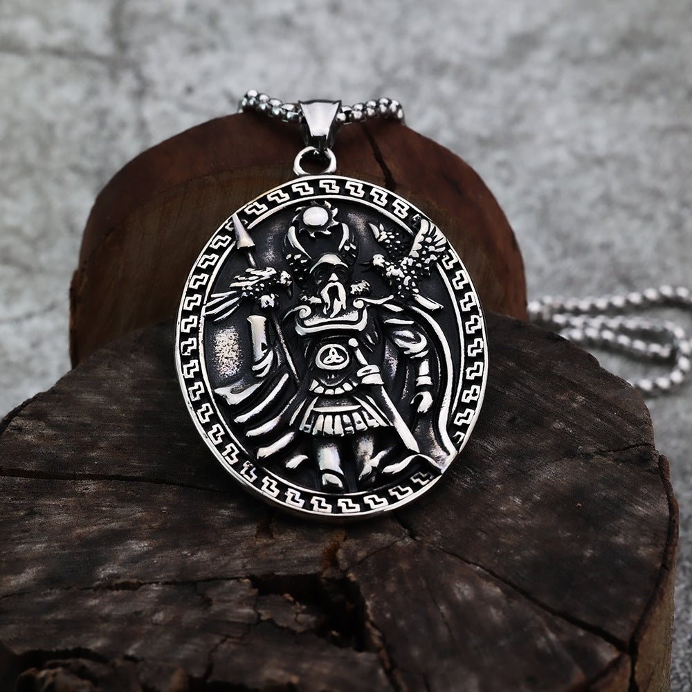 Ancient Indian Mythology Mandala Flower Pendant for Men