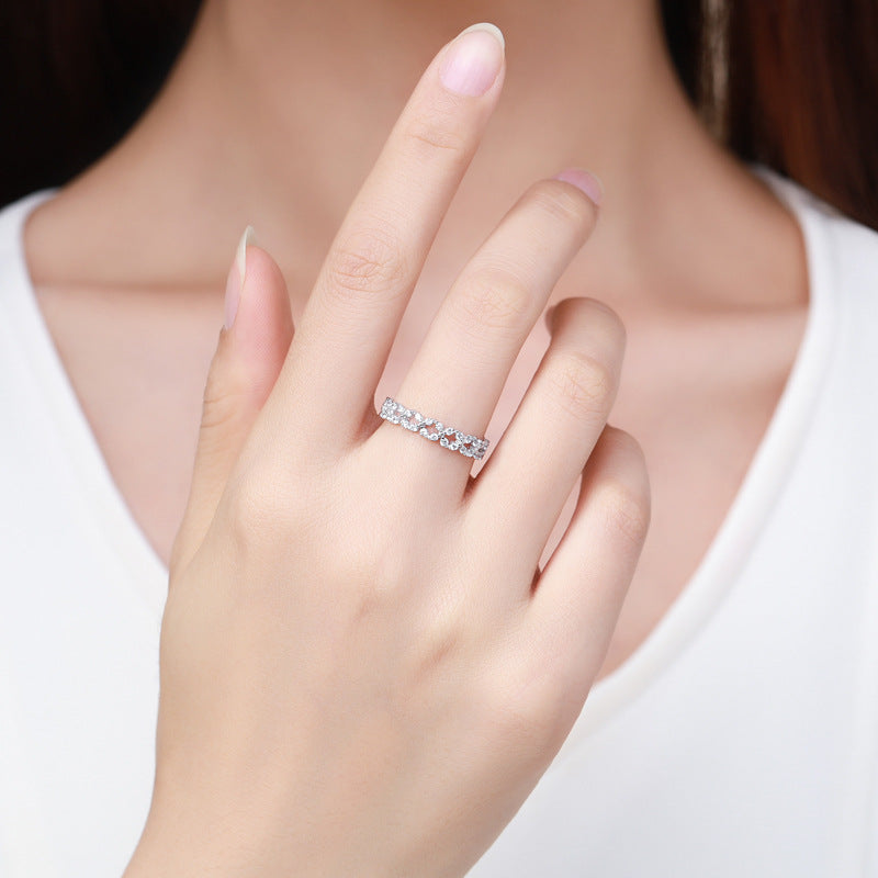 Everyday Genie Sterling Silver Zircon Ring - Size 5-10