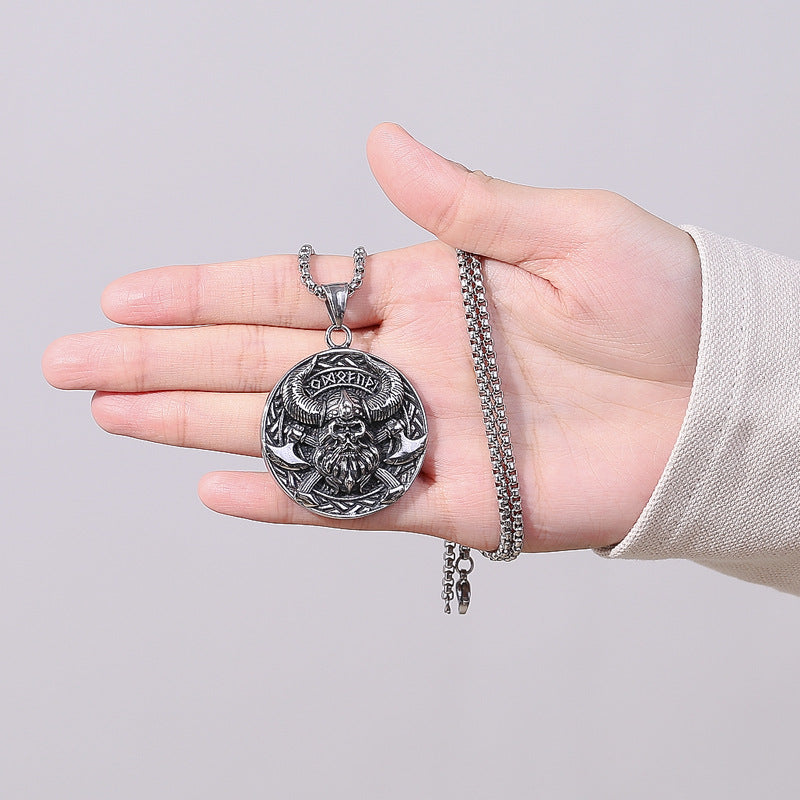 Steel Necklace - Vintage Nordic Viking Necklace