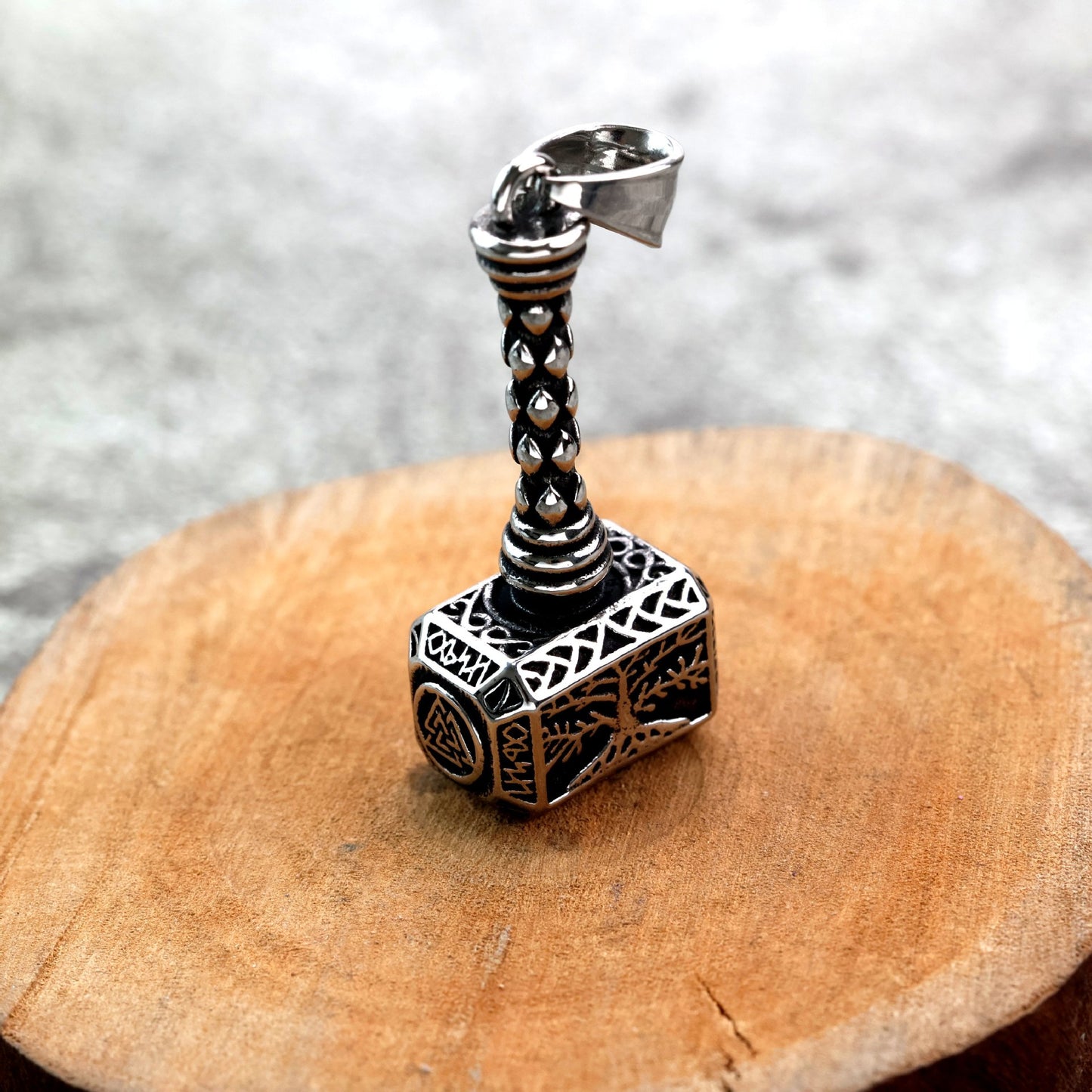 Planderful Thor Hammer Necklace For Men Viking Pendant Norse Legacy Stainless Steel Durable Bold