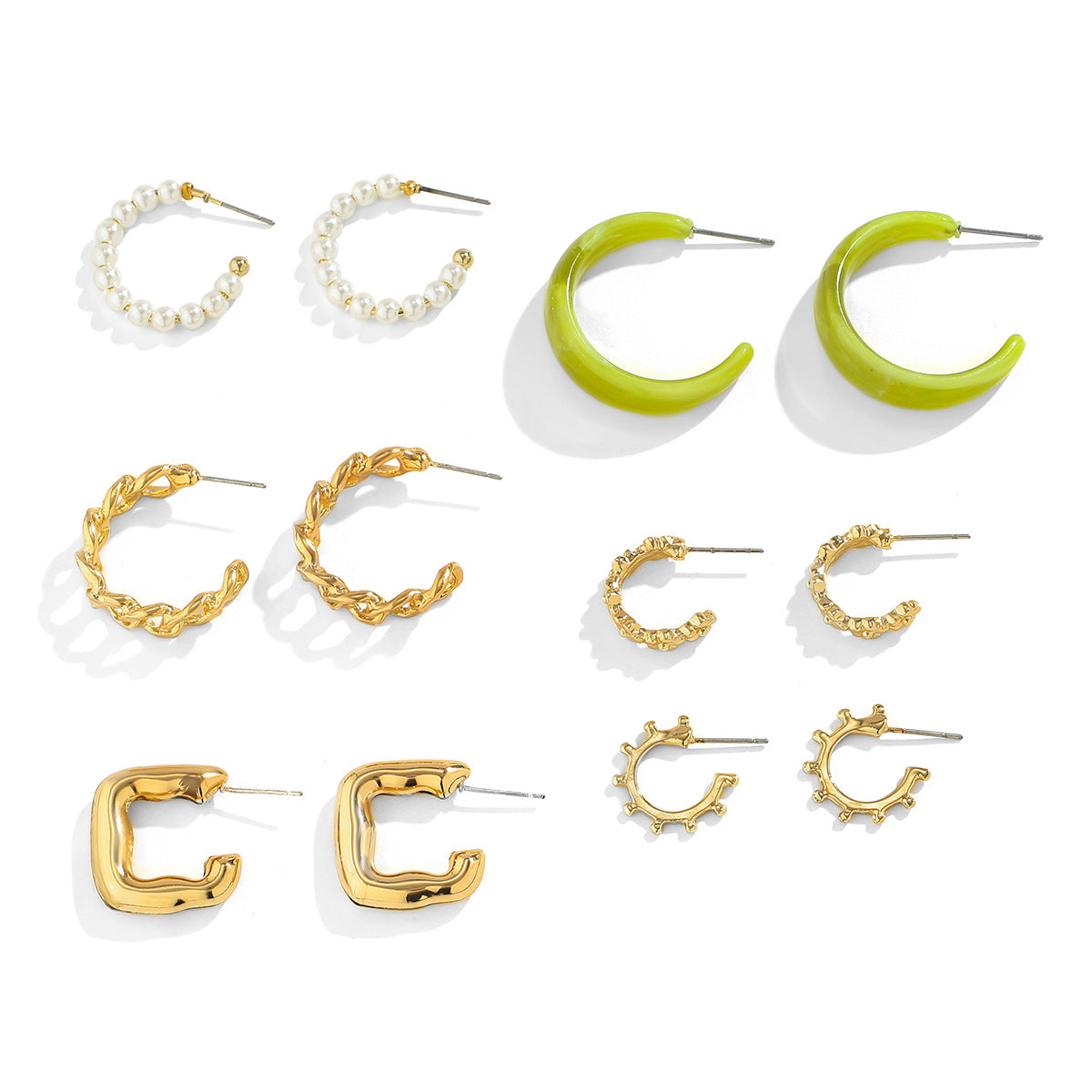 Elegant Circular Ring and Imitation Pearl Earrings Set for Women from Planderful Vienna Verve Collection