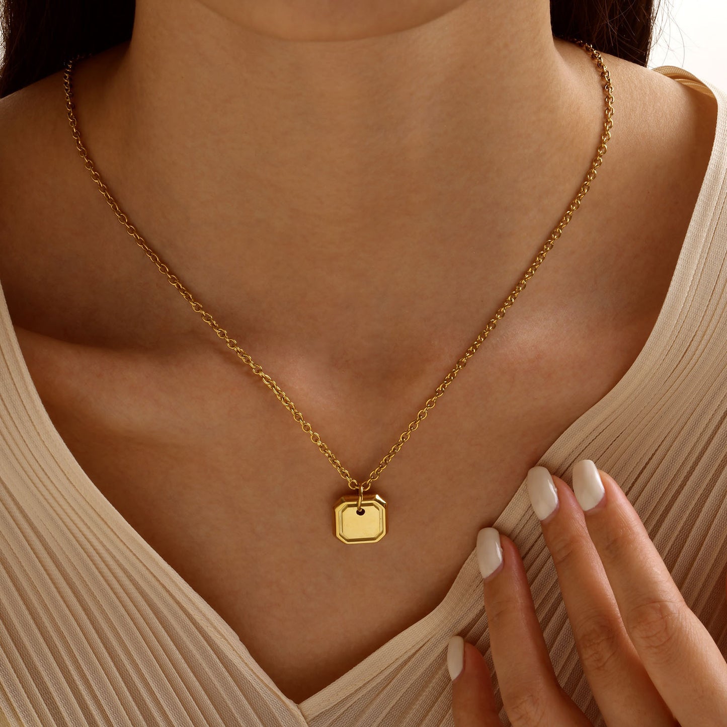 Collarbone Chain Stainless Steel Female Geometric Necklace