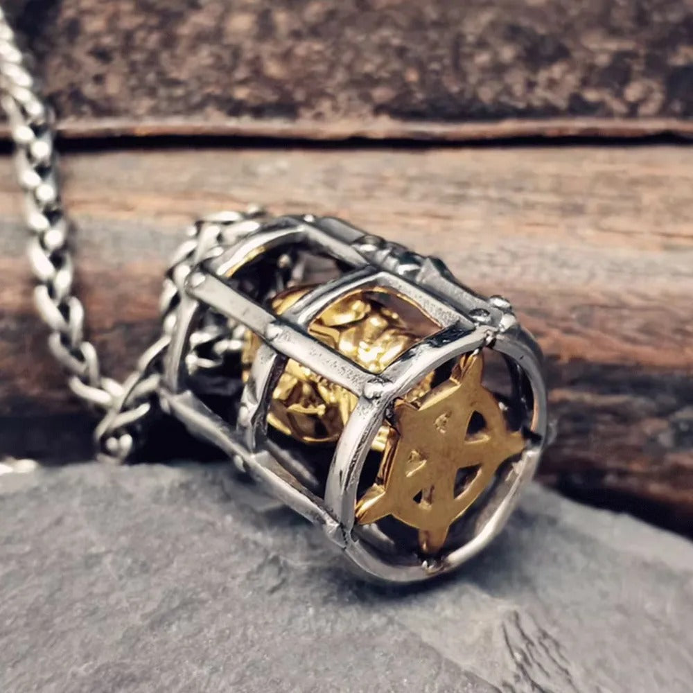 Vintage Skull Stainless Steel Pendant Necklace