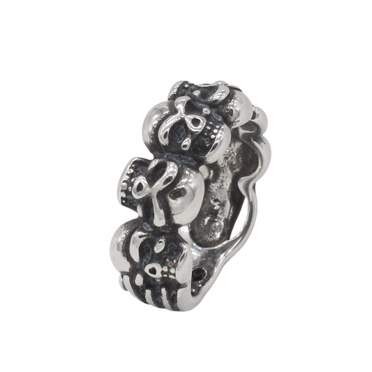 Planderful Jewelry Vintage Skull Ring For Men In Titanium Steel European American Style
