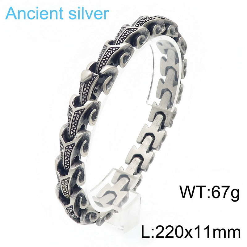 Keel Chain – Punk Style Vacuum Electroplated Keel Stainless Steel Men's Bracelet