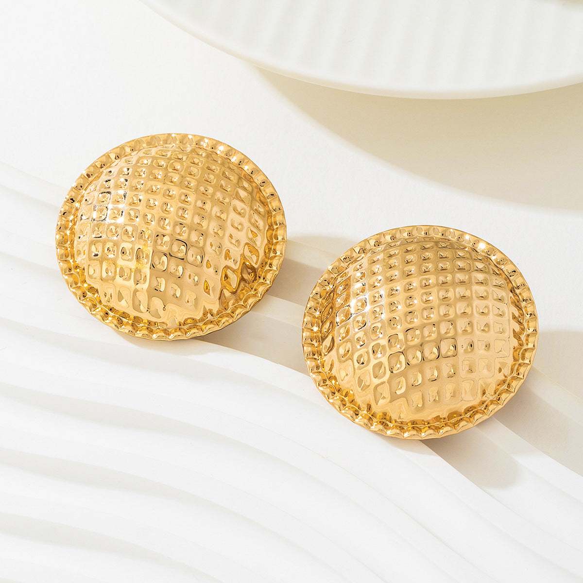 Planderful Vienna Verve Earrings – Bold Exaggerated Metal Design