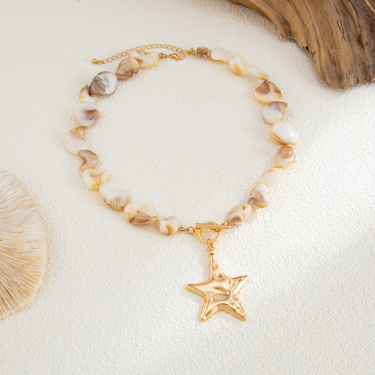 Starfish & Shell Coastal Collarbone Necklace