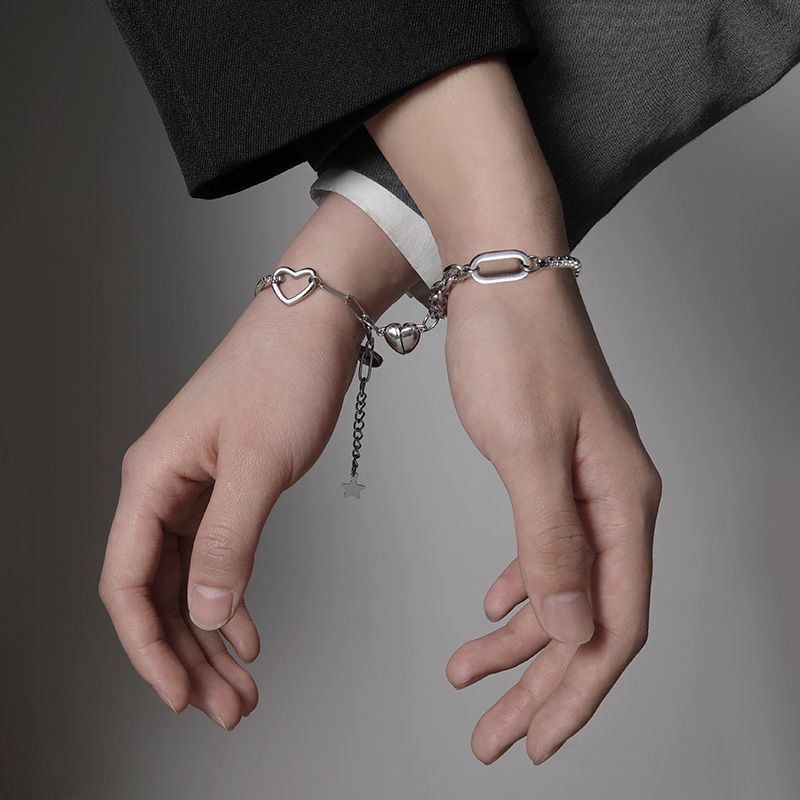 Planderful Jewelry Titanium Steel Magnetic Couple Bracelet For Love And Unity Gift